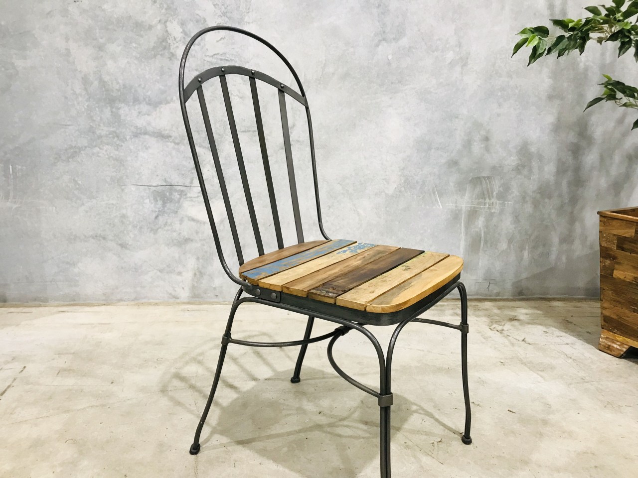 Andross Dining Chair-pewter-side